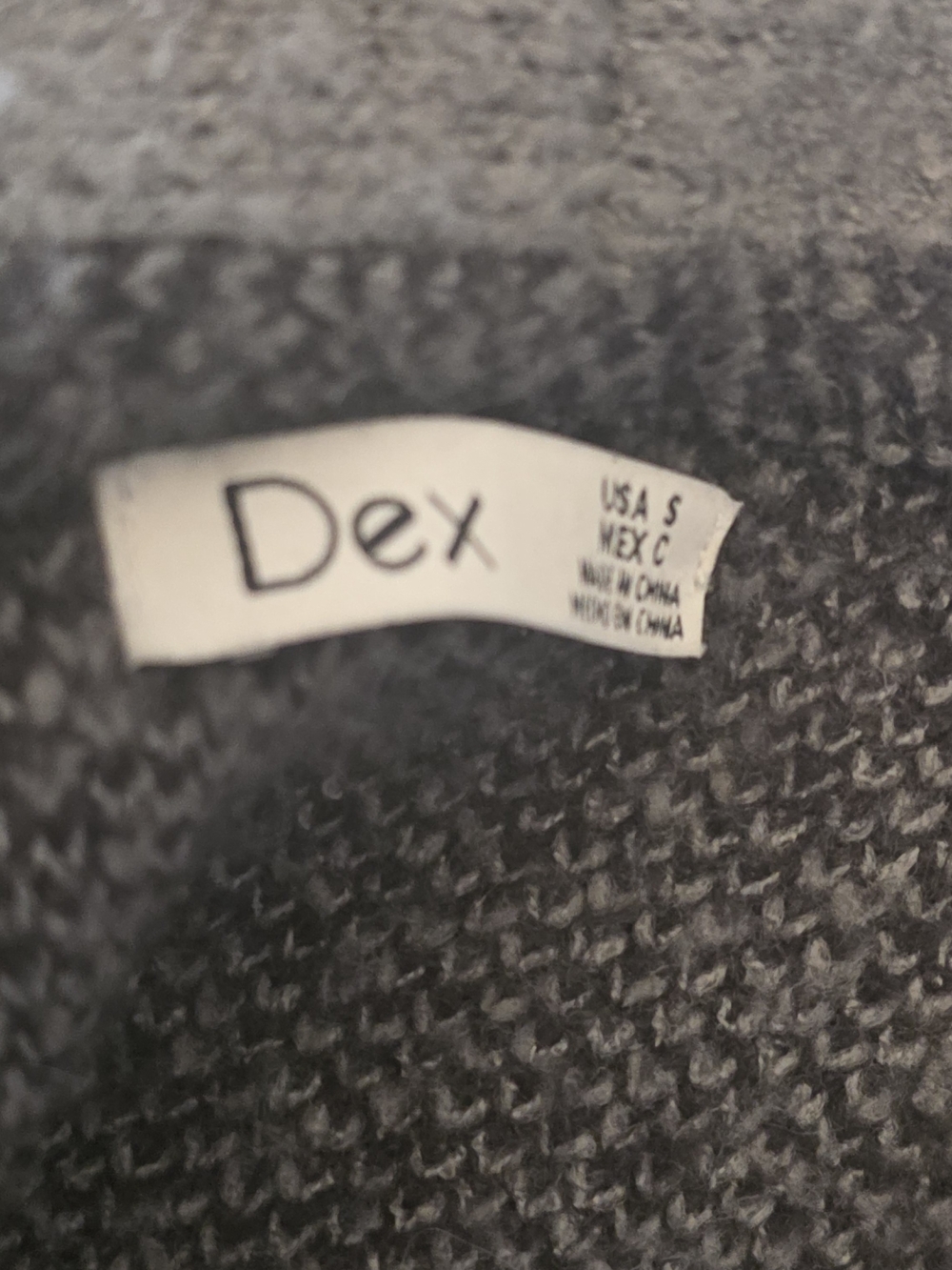 DEX Plaid Single Button Long Cardigan Sweater - Charcoal Gray and Black - Picture 6 of 6